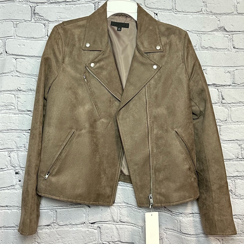 NWT Uniqlo Suede Moto Jacket